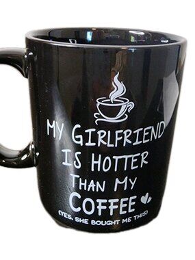 Coffee Mug Warmer Set "My Girlfriend is Hotter than my Coffee"